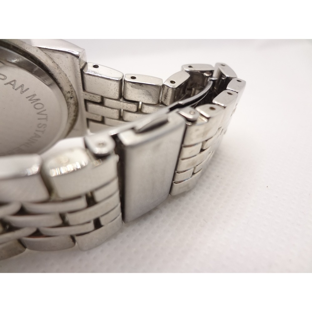 Cote d'Azur Chronograph Watch Silver MOP Dial Good Crystal Accents Japanese - Picture 7 of 9
